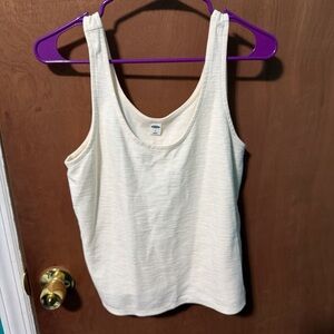 Old Navy Cream Scoop Neck Tank Top